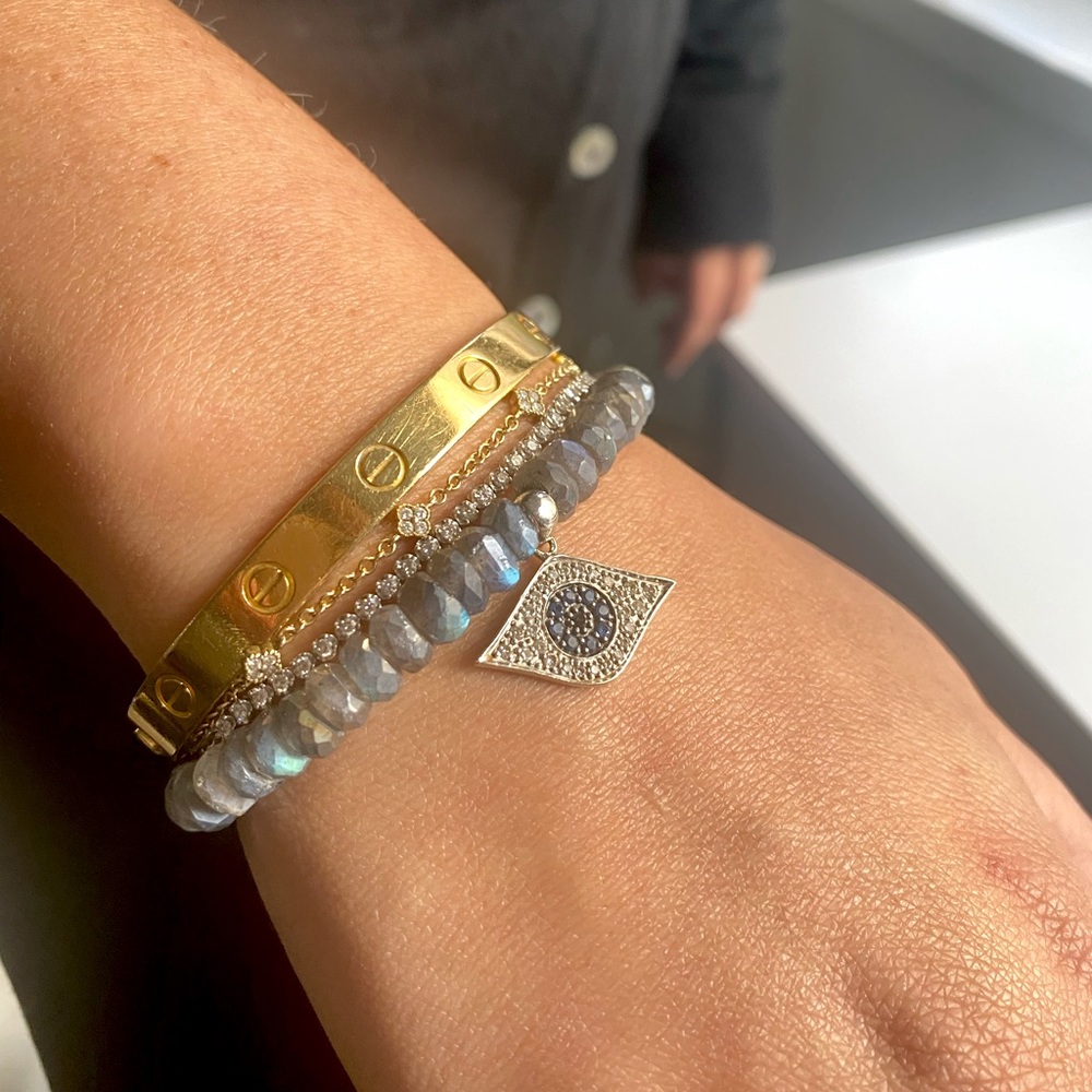 Sydney Evan Beaded Evil Eye Bracelet